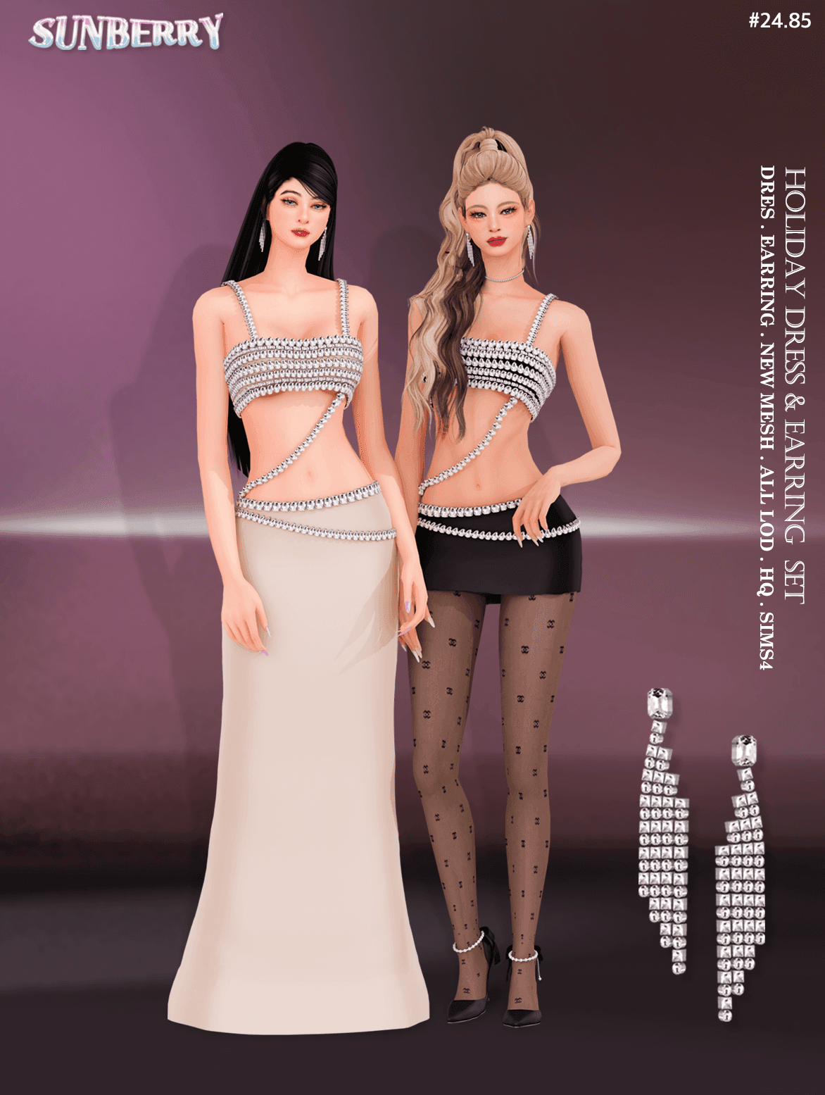 Скриншот мода Сет платьев Holiday Dress & Earring Set